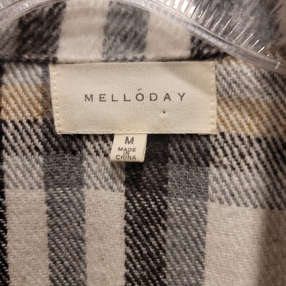 Anthropologie MELLÓDAY Plaid Flannel Shacket - M - Picture 5 of 8